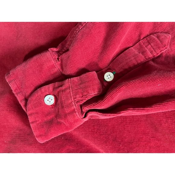 Vintage Tommy Hilfiger Shirt Men Extra Large Red Burgundy Corduroy - Picture 4 of 5